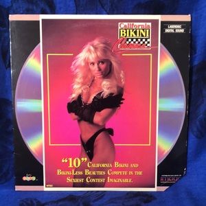 California Bikini Classics 1989 Vintage Laserdisc - HUGE CD Ideal DIY Wall Art